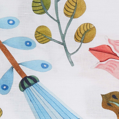 La Doublej Large Tablecloth (180x350) In White Turning Tulips