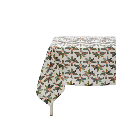 Shop La Doublej Medium Tablecloth (180x280) In Linen Palms