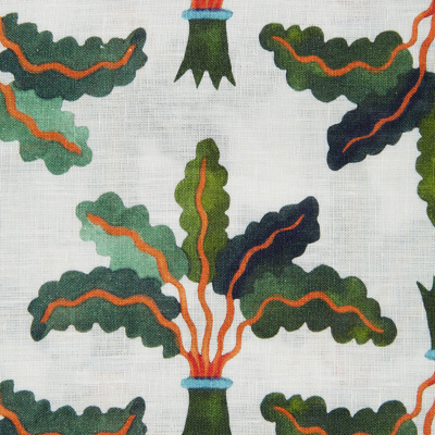 Shop La Doublej Medium Tablecloth (180x280) In Linen Palms