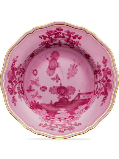 Shop Ginori 1735 Oriente Italiano Set Of 2 Soup Plates In Pink