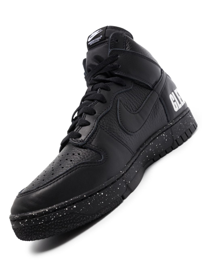 Nike Man Sneakers Black Size 4.5 Soft Leather In Black