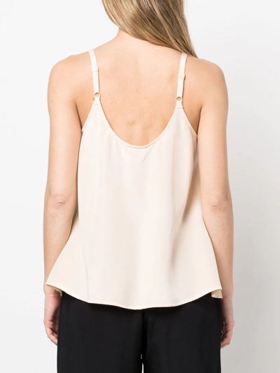 Max & Moi Loose-fit Strappy Silk Top In Pink
