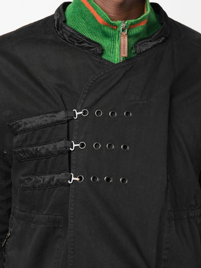 Pre-owned Prada 1990s Hook-detail Jacket In Black