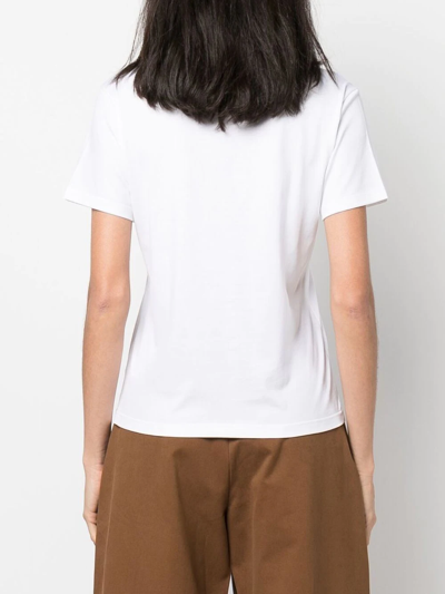 Shop Sunspel Fitted Cotton T-shirt In White