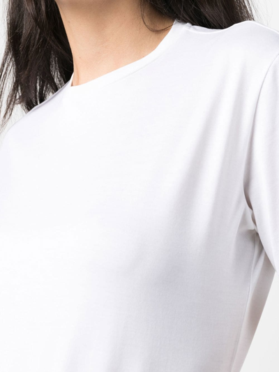 Shop Sunspel Fitted Cotton T-shirt In White