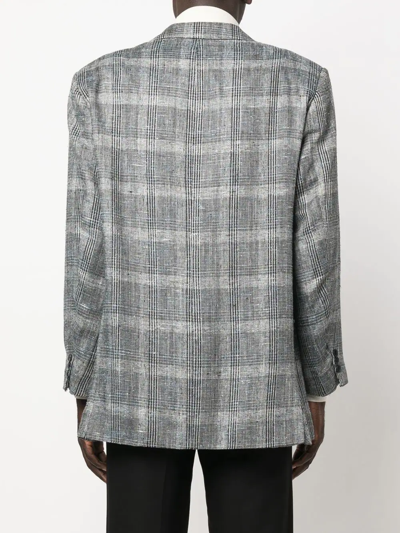 Pre-owned Pierre Cardin 1980s Prince Of Wales Check Jacket In Black