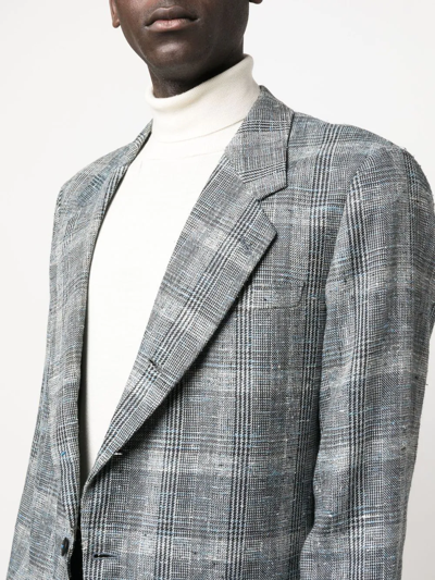 Pre-owned Pierre Cardin 1980s Prince Of Wales Check Jacket In Black