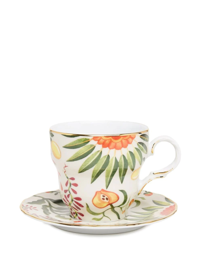 Shop La Doublej Big Mama Cup And Saucer In White