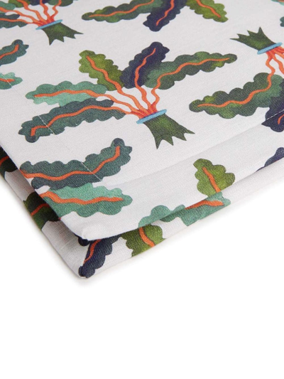 La Doublej Palms Set Of Two Table Mats In White