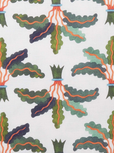 La Doublej Palms Set Of Two Table Mats In White