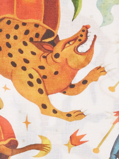 La Doublej Jungle Book Set Of Two Large Napkins In White
