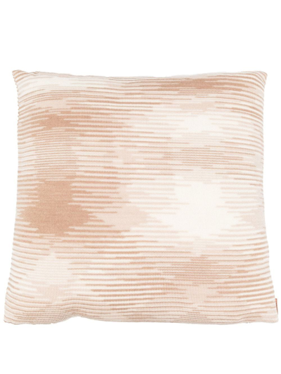 Shop Missoni Abstract Print Cushion In Neutrals