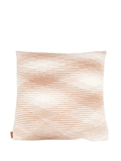 Shop Missoni Abstract Print Cushion In Neutrals