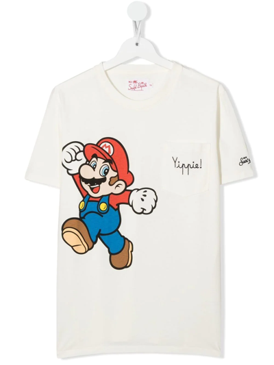 Shop Mc2 Saint Barth Teen Mario Graphic-print T-shirt In White