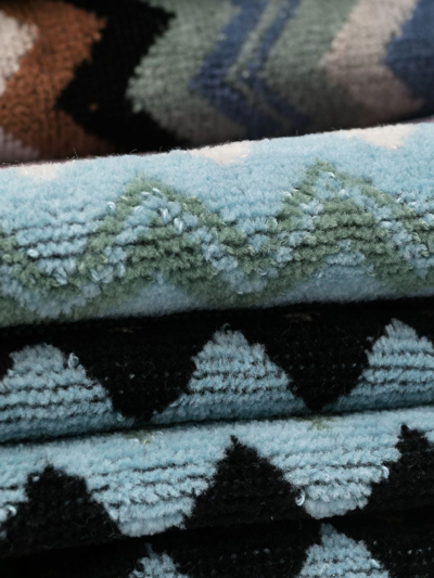 Missoni Zig-zag Print Towel Set In Brown