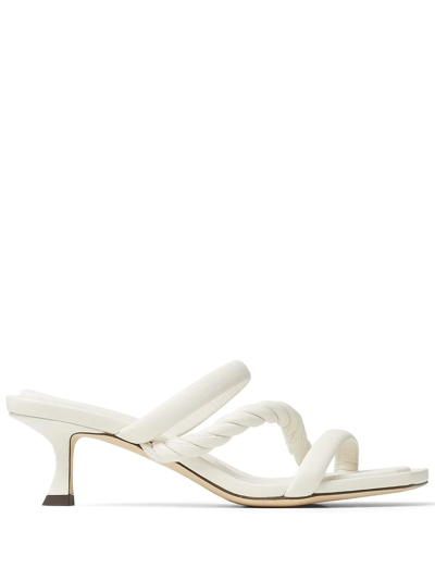 Shop Jimmy Choo Diosa 50mm Sandals In White