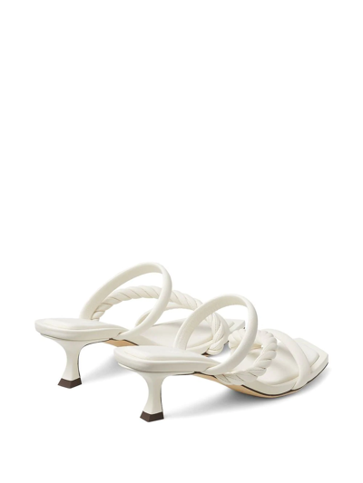Shop Jimmy Choo Diosa 50mm Sandals In White