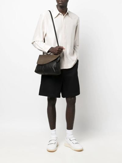 Shop Discord Yohji Yamamoto Namu Asymmetric Crossbody Bag In Black