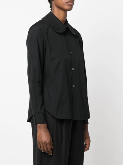 Pre-owned Comme Des Garçons 2000s Peter Pan-collar Shirt In Black