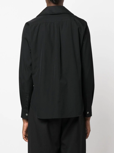 Pre-owned Comme Des Garçons 2000s Peter Pan-collar Shirt In Black