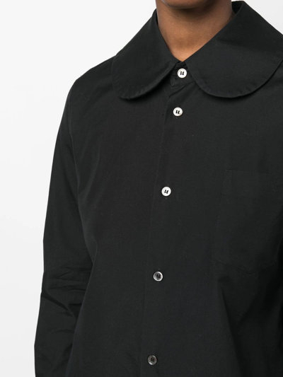 Pre-owned Comme Des Garçons 2000s Peter Pan-collar Shirt In Black