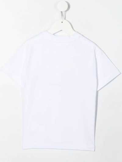Shop Palm Angels Logo Graphic Print T-shirt In White