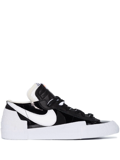 Shop Nike X Sacai Blazer Low-top Sneakers In Black