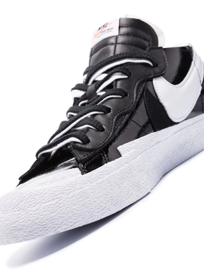 Shop Nike X Sacai Blazer Low-top Sneakers In Black
