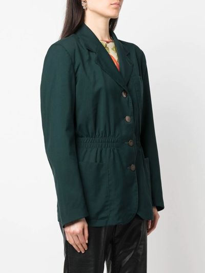 Pre-owned Jean Paul Gaultier 弹性腰身西装夹克（1990年代典藏款） In Green