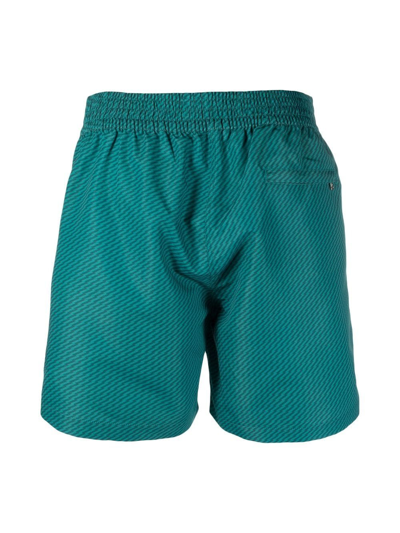 Frescobol Carioca Pepe-print Classic Swim Shorts In Green