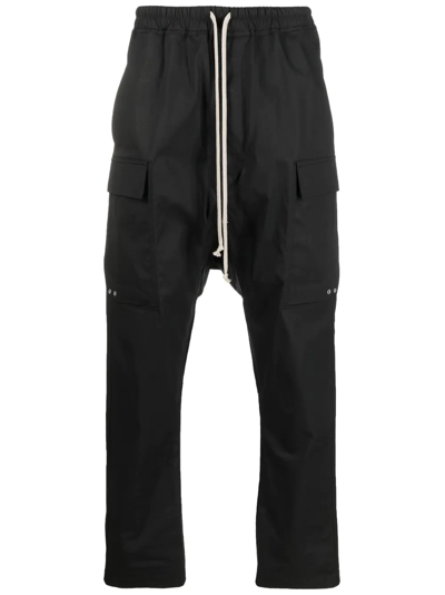 Shop Rick Owens Drop-crotch Track Pants In Black