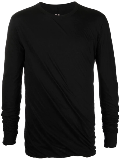 Shop Rick Owens Double Long-sleeve T-shirt In Black