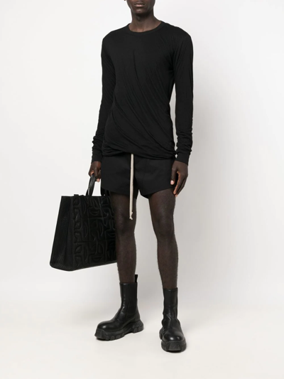 Rick Owens Double Long-sleeve T-shirt In Black