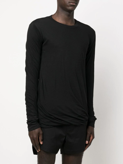 Rick Owens Double Long-sleeve T-shirt In Black