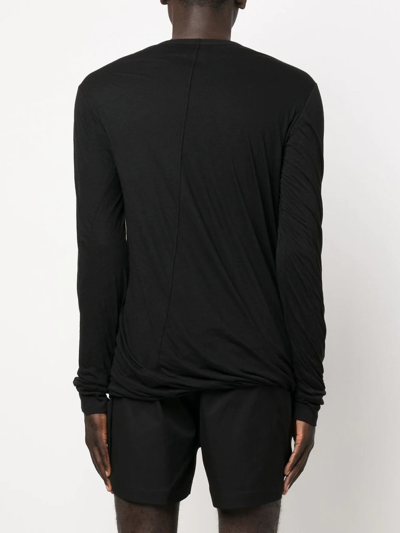 Shop Rick Owens Double Long-sleeve T-shirt In Black
