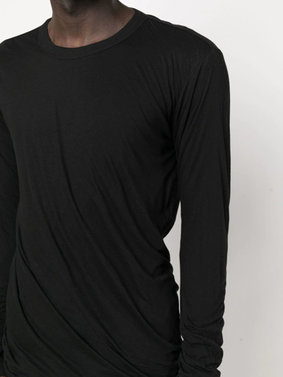 Rick Owens Double Long-sleeve T-shirt In Black