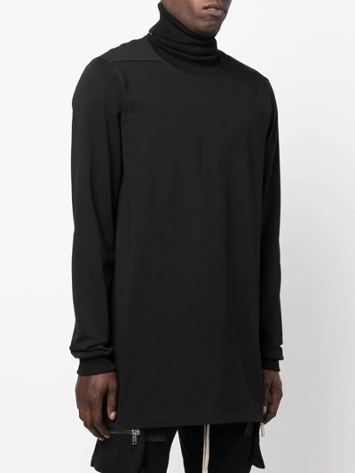 Shop Rick Owens Surf T Roll-neck Sweatshirt In Black