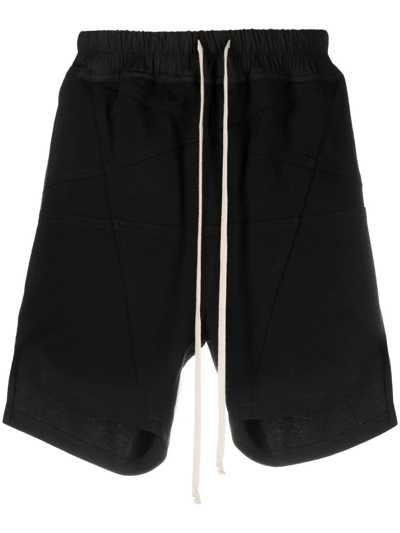 Shop Rick Owens Penta Cotton Shorts In Black