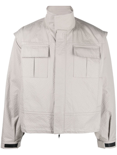 Shop Gr10k Unicombat Ripstop Jacket In Grey