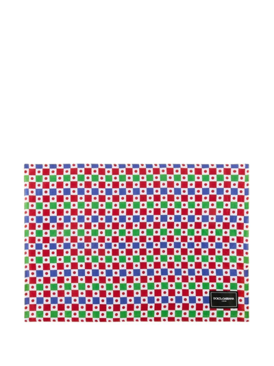 Dolce & Gabbana Carretto-print Placemat And Napkin Set In Multicolour