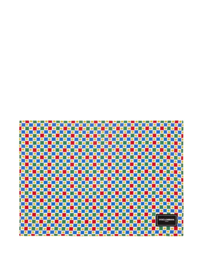 Dolce & Gabbana Carretto-print Placemat And Napkin Set In Multicolour