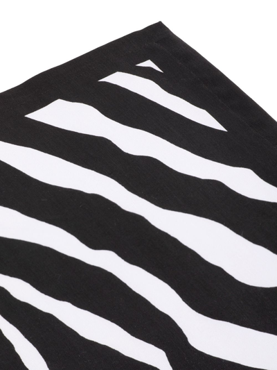 Dolce & Gabbana Set Of Two Linen Napkins In Black