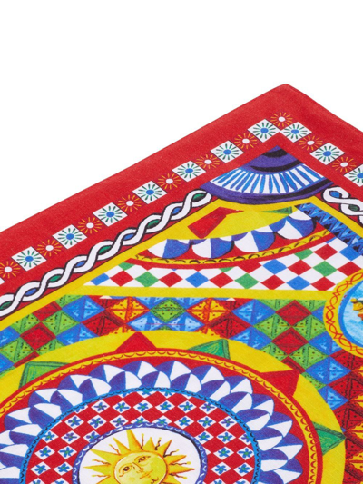 Dolce & Gabbana Carretto-print Placemat And Napkin Set In Multicolour