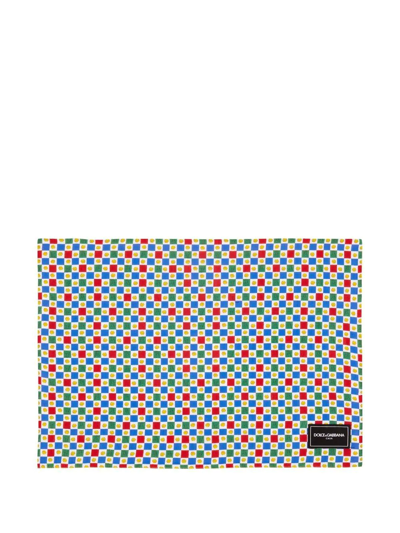 Dolce & Gabbana Carretto-print Placemat And Napkin Set In Multicolour