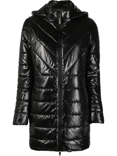 Shop Calvin Klein Recycled Padded Coat In Black