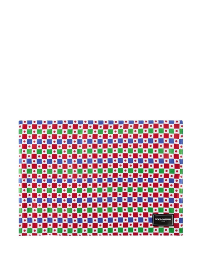 Dolce & Gabbana Carretto-print Placemat And Napkin Set In Multicolour