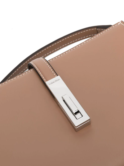 Shop Calvin Klein Archive Hardware Crossbody Bag In Brown