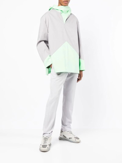 A-cold-wall* Geometric Panelled Windreaker In Grey