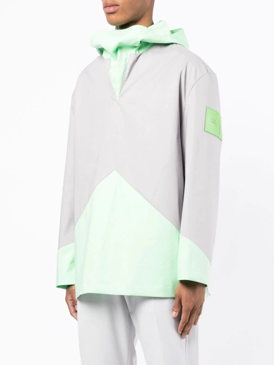 A-cold-wall* Geometric Panelled Windreaker In Grey