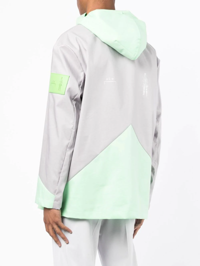A-cold-wall* Geometric Panelled Windreaker In Grey